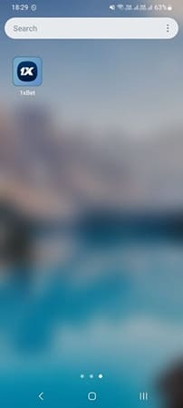 The 1xBet launch icon will appear immediately after installation